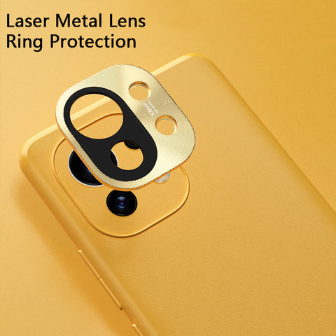 Plain Leather Phone Case With Metal Lens All-inclusive Protective Cover