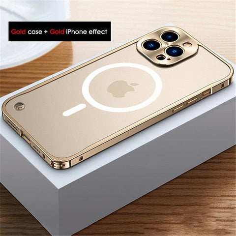 Magnetic Charging Aluminium Case Cover for iPhone