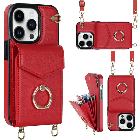 Cross body phone case Suitable for 14 Pro max phone holster organ Ring buckle protection case