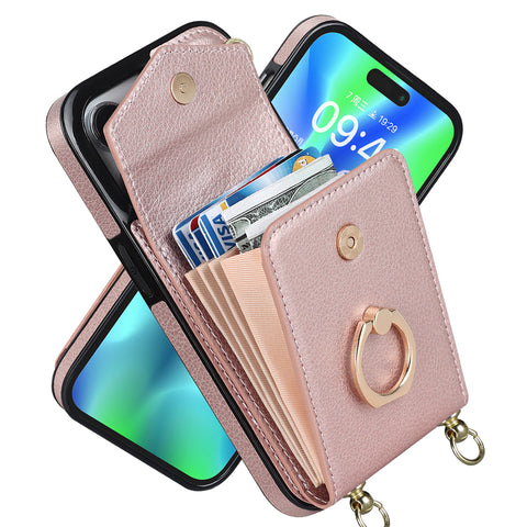 Cross body phone case Suitable for 14 Pro max phone holster organ Ring buckle protection case