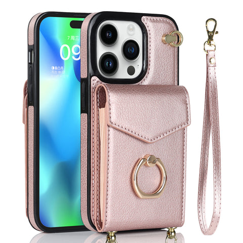 Cross body phone case Suitable for 14 Pro max phone holster organ Ring buckle protection case