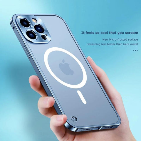 Magnetic Charging Aluminium Case Cover for iPhone