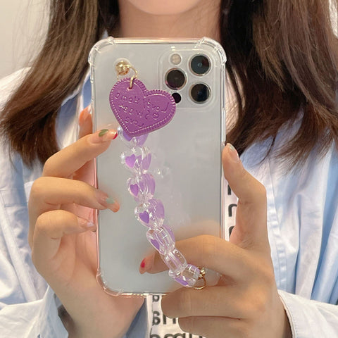 Candy Love Bracelet Suitable for iphone12pro phone case Apple 14 Anti-fall xsmax Transparent 13 Case