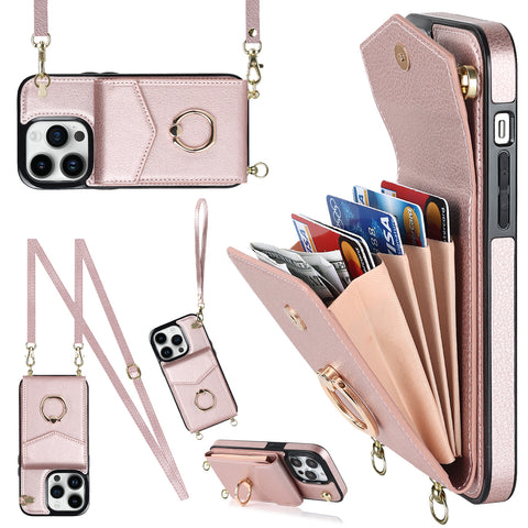 Cross body phone case Suitable for 14 Pro max phone holster organ Ring buckle protection case