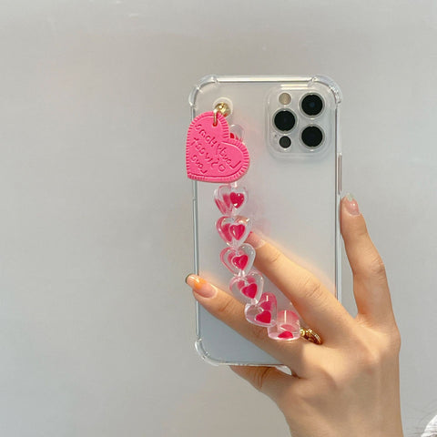 Candy Love Bracelet Suitable for iphone12pro phone case Apple 14 Anti-fall xsmax Transparent 13 Case